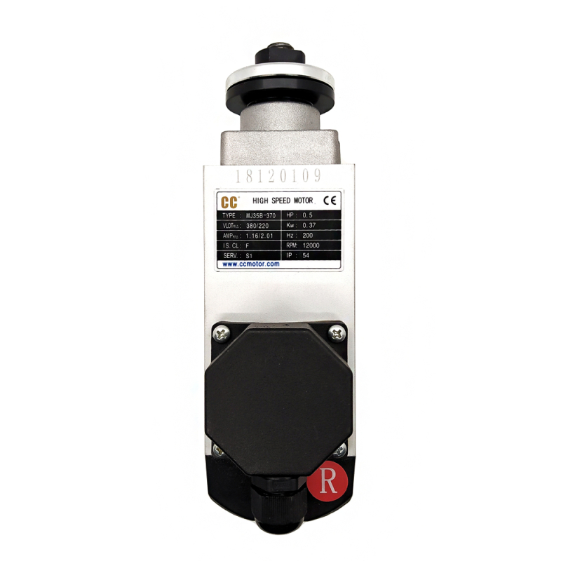 Rechter Hochfrequenzmotor MJ35B-370, 0,37 kW, 12000 U/min, für Kappaggregat von Kantenanleimmaschinen