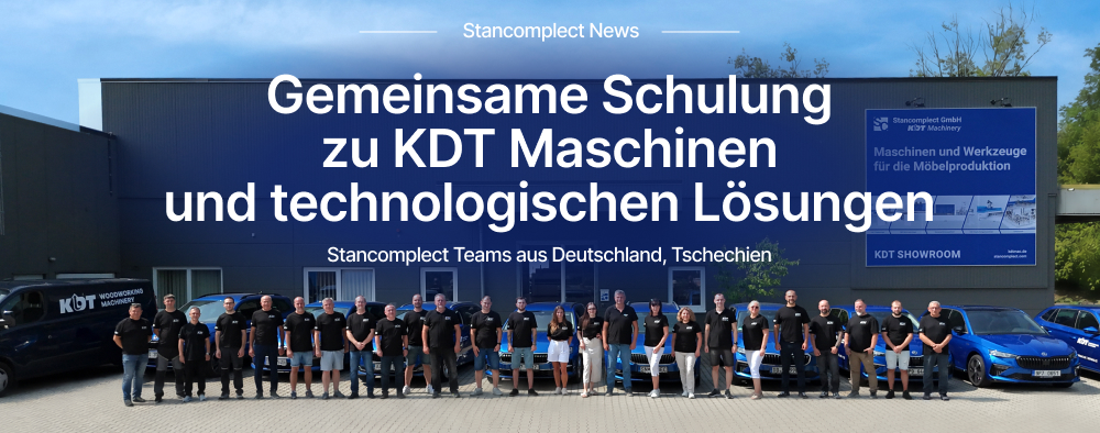 Stancomplect Teams aus Deutschland, Tschechien bei einer gemeinsamen Schulung zu KDT Maschinen
