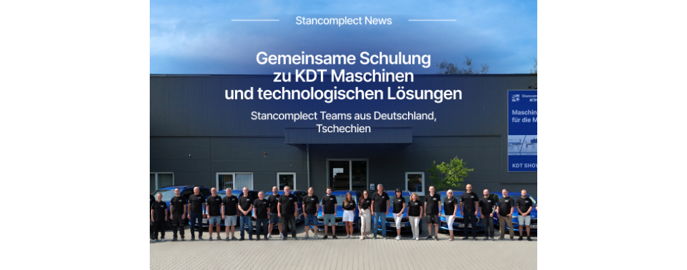 Stancomplect Teams aus Deutschland, Tschechien bei einer gemeinsamen Schulung zu KDT Maschinen