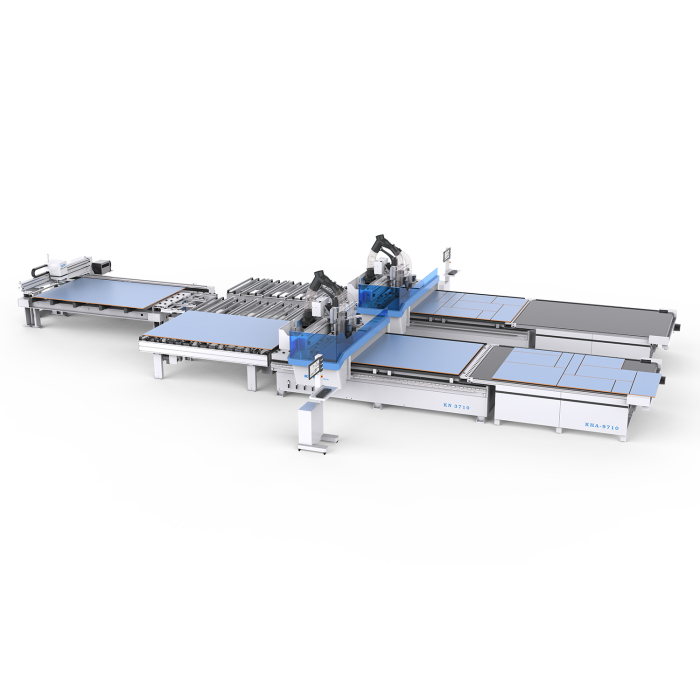 KDT NESTING LINE – Automatische Linie auf Basis der zwei CNC-Bearbeitungszentren KN-3710DP
