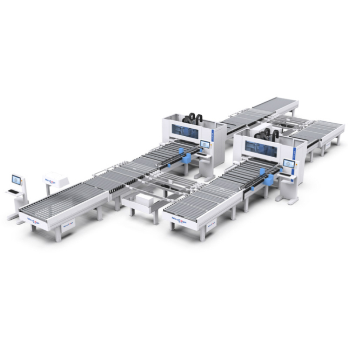 Automatische Bohr- und Fräslinie KDT Line-2 auf Basis der CNC-Bohr- und Fräszentren KD-612KHSA