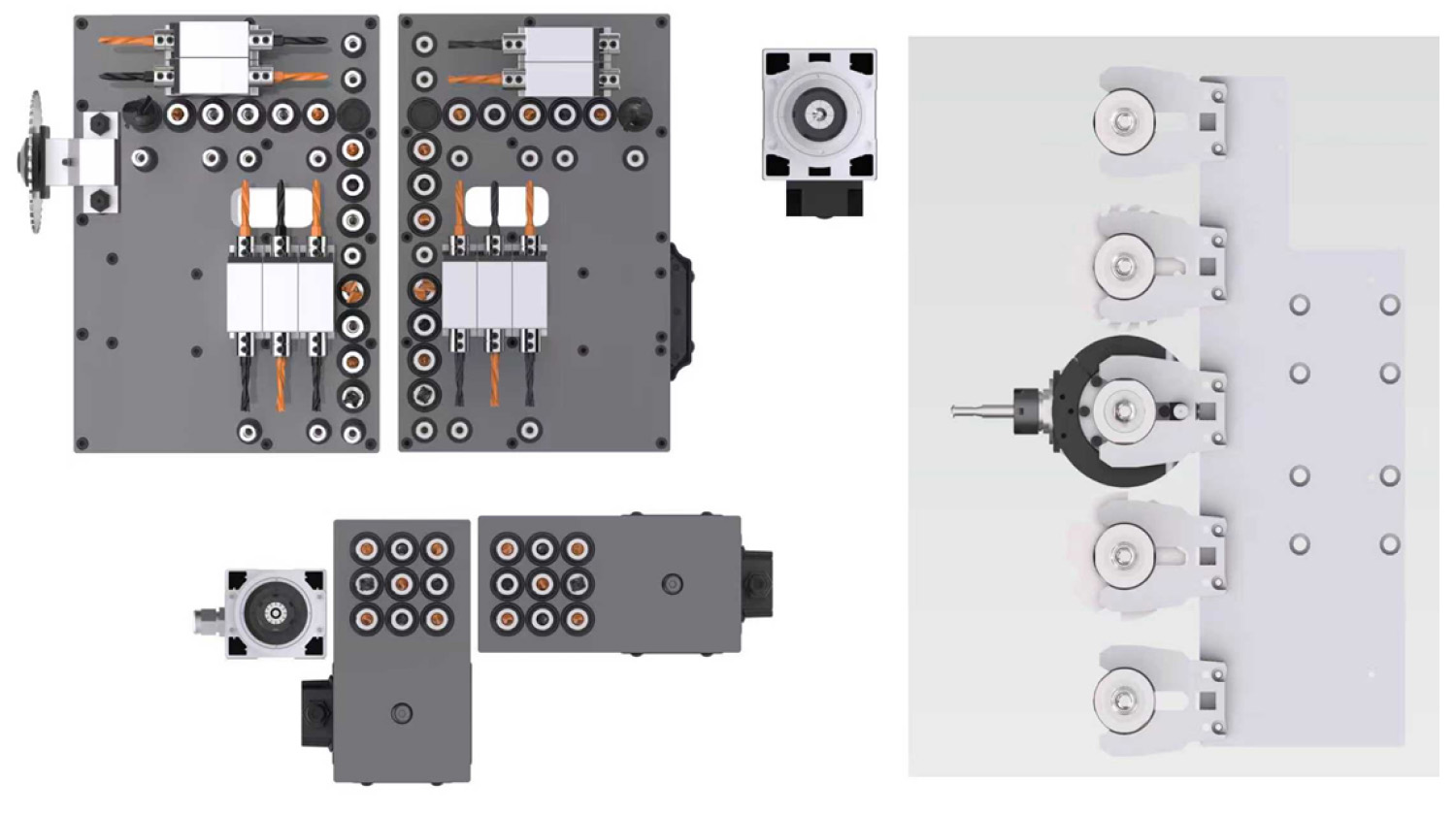 Details des CNC-Bohrzentrums KD-612THZ auf der Messe