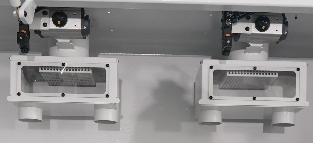 Pneumatische Ventile des Absaugsystems