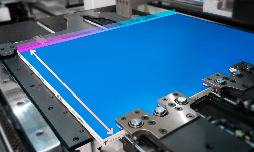 Automatische Erkennung der Werkstückbreite
