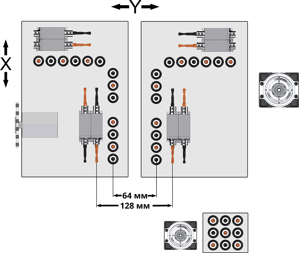 Bohrkopfdiagramm KDT KD-612KHSA