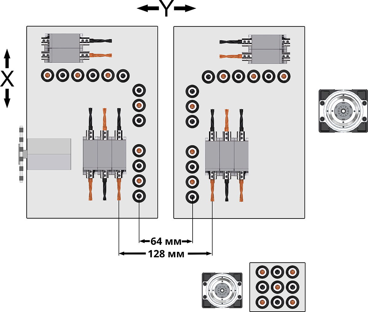 Bohrkopfdiagramm KDT KD-612NHS