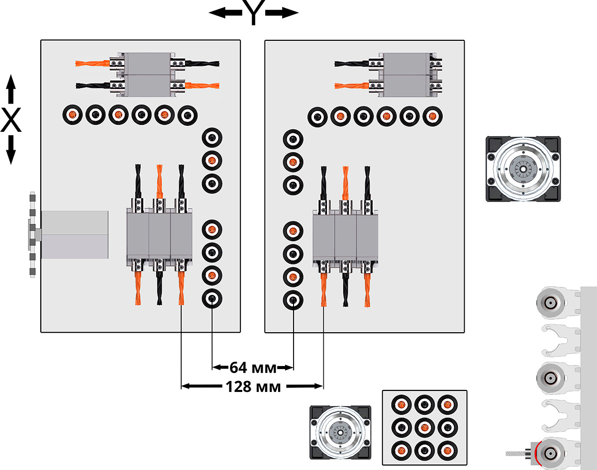 Bohrkopfschema KDT KD-612NHSZA
